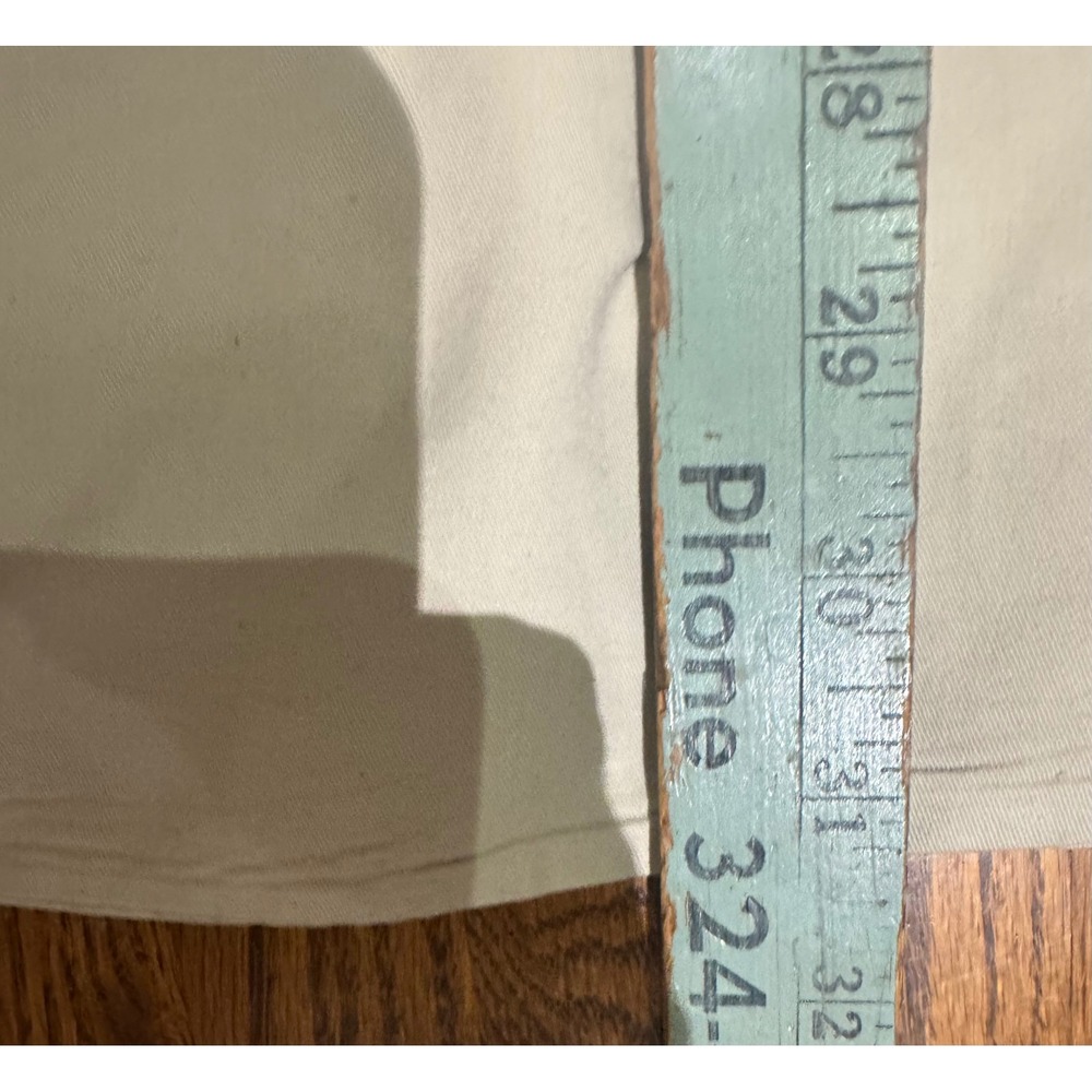 Vintage Woods & Gray Button Down Shirt Beige Cotton Twill Utility Men's Large - Picture 8 of 9